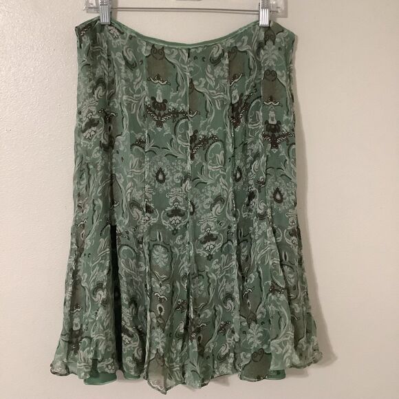 Vintage Y2K Pendleton Fairycore Festival Boho Floral Silk Ruffle Fairy Skirt 14 - Picture 4 of 12